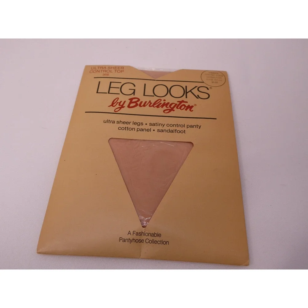 VTG Pantyhose Burlington Ultra Sheer Control Top 366 Leg Looks Crystal Beige M